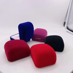 Premium Velvet Ring Storage Box Store Counter Jewelry Display Proposal Wedding Ring Storage Display Box Gift Packaging Box