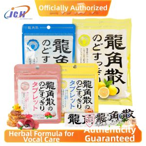 Ryukakusan | Mint Citrus Lychee Honey Ginger Flavored Herbal Sore Throat Candy