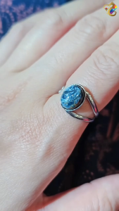 Pietersite Titanium Adjustable Ring