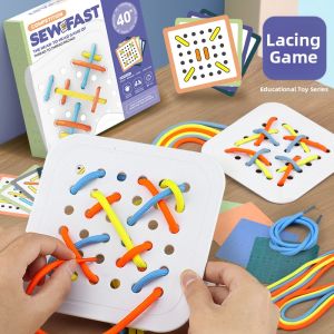 Educational Threading Board Toy For Cognitive Development Lacing Learning Focus Training