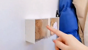 1PC กล่องเก็บของมินิ กล่องเก็บของติดผนัง ไม่ต้องเจาะ สามารถติดในพื้นที่ที่ต้องการได้ (พร้อมส่ง) G3245