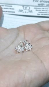 Rositas stud stone earrings small 92.5 Italy silver jewelry (TUNAY NA SILVER)
