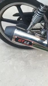 Local Ship Pipe For Xrm 110/Xrm 125/Raider 150/Chrome Black Exhaust pipe Made in Thailand GT68