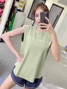 Slimming Thin Sleeveless Yoga Vest Womens Spring Summer Quick Dry Fitness Sportswear Outerwear Breathable Nylon Tank Top