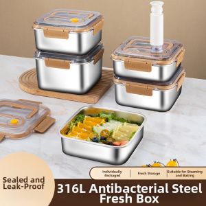 Vacuum Sealed Large Capacity 316 Stainless Steel Food Storage Box