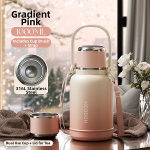 HEOSCU | Large Capacity With Straw Child-friendly Thermos