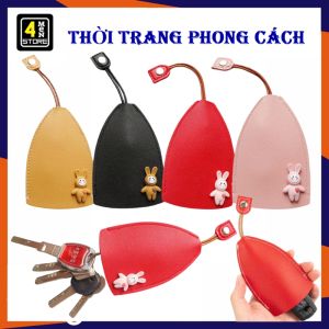 Ví Da Đựng Chìa Khóa Xe Hơi - Túi Móc Khóa Xe Ô Tô Hoạt Hình Dễ Thương Chống Nước Đa Năng - Hộp Đựng Chìa Khóa Da Pu Xinh Xắn - Túi Đựng Chìa Khóa