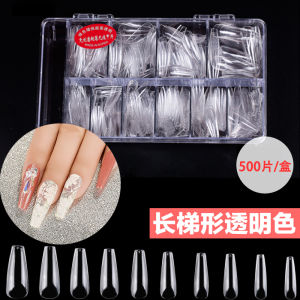 False Nails เทียมเล็บยาวบาง ไร้รอยต่อ แผ่นเสริมเล็บใส แผ่นเสริมเล็บครึ่งเต็ม สำหรับร้านทำเล็บ เล็บปลอม กล่องใส่เล็บ