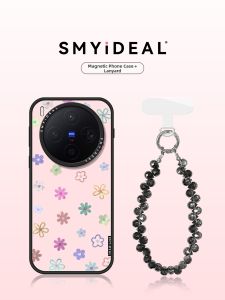 Smyideal | Magnetic Phone Case With Pink Flowers Feminine Style