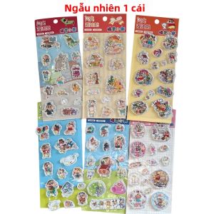 Bộ Sticker Cát Lỏng 3D Crayon Shin-Chan Trang Trí Sổ Tay Quà Tặng Cho Bé Gái - Dán Trang Trí Cốc Nước Laptop Điện Thoại