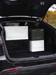 Outdoor Folding Storage Box Large Capacity Car Trunk Organizer 55L Collapsible Travel Camping Table