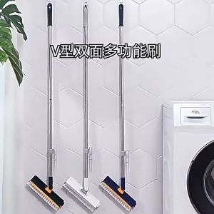 รุ่นใหม่ อัพเกรดการใช้งาน 4in1 แปรงขัดพื้น แปรงถูพื้น แปรงขัดร่องยาแนว ด้ามยาว แปรงขัดห้องน้ำ ทำความสะอาด เข้าได้ทุกซอก