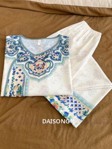 DAISONG | Cooling Chinese Style Silk-like Pajamas