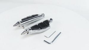 Male Mount Motorcycle Footrest Footpegs 10mm Thread Floorboard For Harley Iron XL 883 1200 Touring Custom Dyna Softail