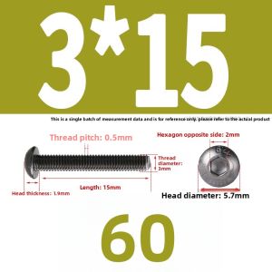 POWER&STRONG | 10.9 Grade Hex Socket Cap Screws M1.6 M2 M3 M4 M5 M6 M7 M8 M9 M10 M11 M12
