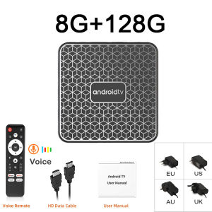 T8S Android 16 TV Box 8GB+128GB RK3518 Support WiFi 6 BT5.4 Voice Assistant 4K 8K HDR10 Video Media Player Smart Set Top Box
