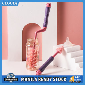 3 In 1 Silicone Bottle Brush BPA Free Multifunctional Baby Bottle Pacifier Straw Cleaning Kit 360 Degree Rotary Handle Bottle Brush Baby Bottle Cleaning Brush Tool