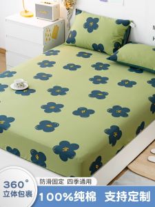 Pure Cotton Tatami Bed Canopy Single Piece Full Cotton Mattress Protector Cover Anti-Slip Fully Enclosed Bed Cover Sheet