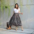 Rok Susun Amora Rayon Twill Adem Dan Elegant. 