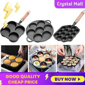 [Arrived within 3 days] 4 Holes 7 holes egg burger frying pan 14 Holes Takoyaki Grill Pan Plate Non Stick Takoyaki Maker Octopus Baking Machine Octopus Ball Baking Tray Kitchen Tools