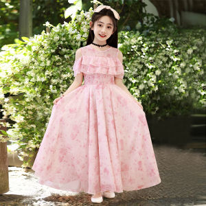 Dinielephant | Girls Summer Flower Princess Dress