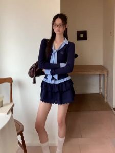 A-Line Mini Skirt Blue