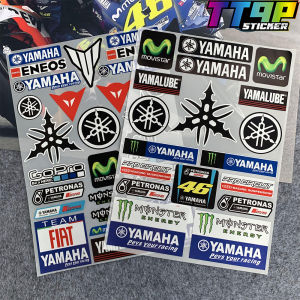 For YAMAHA NMAX XMAX TMAX SZ FZ16 MIO SPORTY Aerox TFX150 Aerox 155 YZF-R1 R3 MT Motorcycle Reflective Stickers GoPro ENEOS Monster Energy 46 Rossi Waterproof Decorative Stickers
