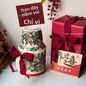 Tách Sứ Vintage Hoa Lãng Mạn
