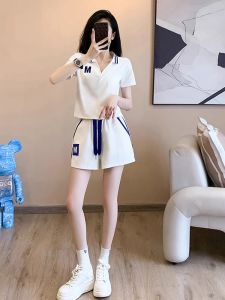 Bộ Đồ Thể Thao Thường Ngày Thời Trang Mùa Hè 2025 Dành Cho Nữ Bộ Đồ Hai Mảnh Tay Ngắn Quần Ngắn Thời Trang Thon Gọn