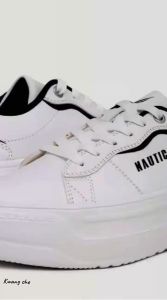 Nautica Women's US 6 Platform Faux Leather Sneakers White