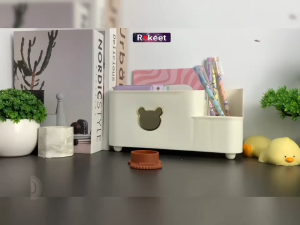 Rokeet Kipas Angin Mini Portable Genggam Standing Fan Karakter Kartun Capybara USB Rechargeable FREE STICKER