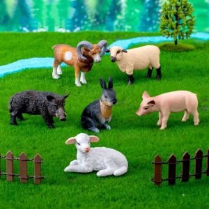 JIYAN2866 Resin Animals Statue DIY Animals Model Miniature Figurines Cute Microlandscape Mini Animals Figurine