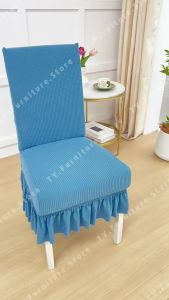 【Super Thick】Stretchy Chair Cover Waterproof Dining Chair Cover Elastic Dustproof Stretchable Seat Cushion Cover Chair Seat Cushion Cover Antifouling Washable