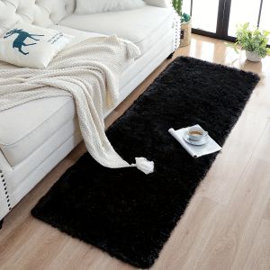 VIKAMA Ins Bedroom Bedside Rug - พรมขนนุ่มสไตล์นอร์ดิกสำหรับห้องนั่งเล่น - พรมปูพื้นห้องเด็กที่ให้ความเย็นและอบอุ่น - ของตกแต่งบ้าน