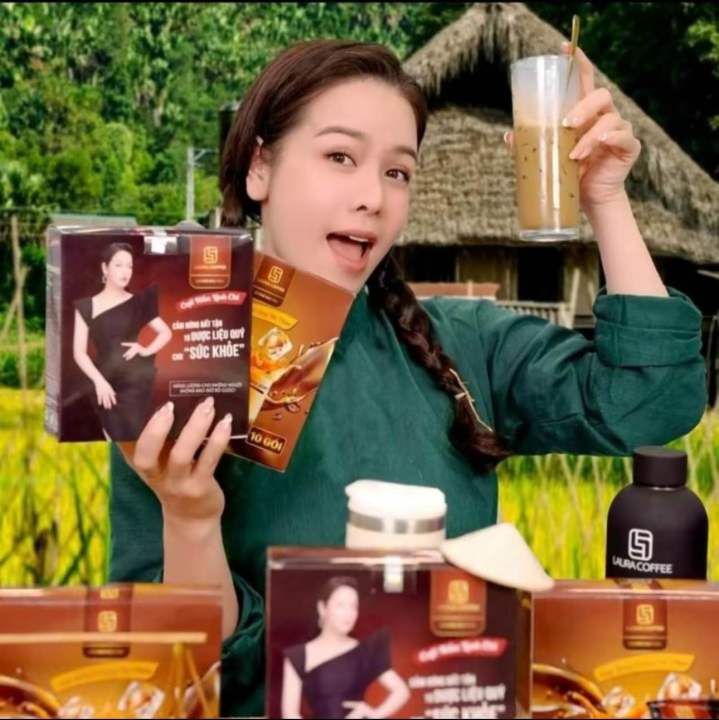 combo 2 hộp Cà phê Nhật Kim Anh cà phê hòa tan Laura Coffee (Hộp 10 gói ...