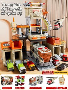 JIHU | Xe Đồ Chơi Trung Tâm Điều Khiển Cứu Hộ Đa Năng