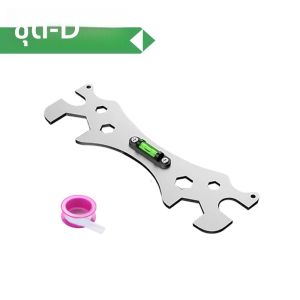 เครื่องมือประแจมุมโค้งพร้อมการติดตั้งก๊อกน้ําฝักบัวระดับ & เครื่องมือวัดระยะทางไม้บรรทัดระดับที่ทนทานสําหรับท่อห้องน้ํา