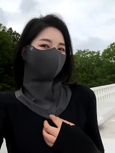 COZII UPF50 + ป้องกันแสงแดด ผ้าไหมน้ำแข็งน้ำแข็ง 3D บังแดด เย็นเย็น กันฝุ่นกันฝุ่น ผ้าพันคอป้องกันรังสียูวี ฤดูร้อนฤดูร้อนฤดูร้อน