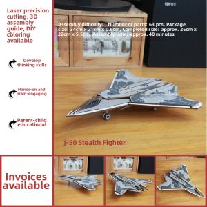3D Wooden Aircraft Assembly Puzzle Toy
