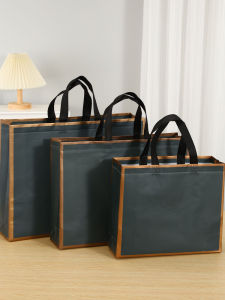 ถุงผ้าไนลอนไม่ทอสำหรับร้านเสื้อผ้า ถุงบรรจุภัณฑ์ของขวัญที่ยั่งยืน ถุงช้อปปิ้งกันน้ำแบบเรียบง่าย ถุงผ้าไนลอนที่ทนทานต่อการใช้งาน