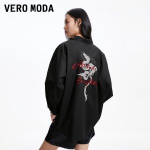 Vero Moda | New Chinese Style Cotton Loose Dragon Cloud Embroidery Womens Shirt