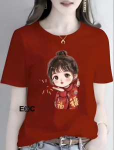 KAOS ATASAN WANITA DAN PRIA PREMIUM GIRLS MERAH DTF BERKUALITAS