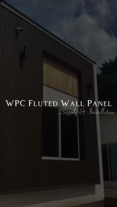 [100cm/150cm Height] WPC Fluted Panel Wall Panel Outdoor Panel Slate Wall Fence System Privacy Panel Wall Panel Fence Panel