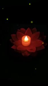 Nexlent LED Waterproof Floating Lotus Light 17cm Night Lights Wishing Lamp