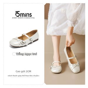 15MINS | Dép Nữ Đầu Nhọn Mary Jane Đế Mềm Thoải Mái cho Đi Làm