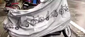 Áo trùm xe máy có hoa văn ( Loại Dày )  NPD NEW 2025