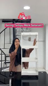 Mall Perabot | Rak Sudut Susun Tempat Penyimpanan Serbaguna Rak Siku Toilet Kamar Mandi Dapur Tingkat Portable Roda