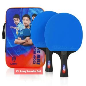 LOKI | LOKI K5000 K3000 K1000 Table Tennis Racket Set 2pcs Home Entertainment PingPong Rackets with Blue Color Ping Pong Rubber