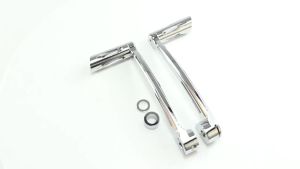 Bộ Cần Số Gót Chân Mạ Đen/chrome Cần Phanh Bàn Đạp Chân Bằng Nhôm Cho Xe Harley Touring Street Road Glide 2008-2019