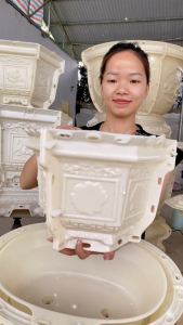 Khuôn đúc chậu lục giác 30 và chân đôn (khuôn nhựa ABS nguyên sinh-siêu bền) có lòng trong đầy đủ